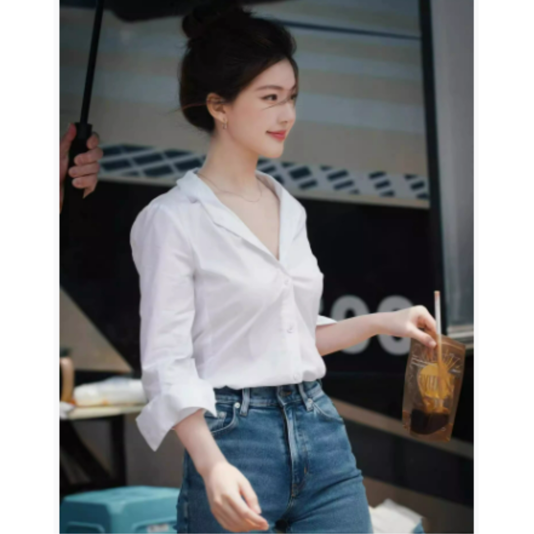 Oversized Long Sleeve Shirt for Women