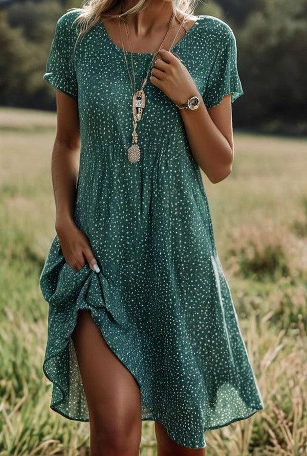 Sloane | Robe Ample à Pois Pour Femmes | Midi