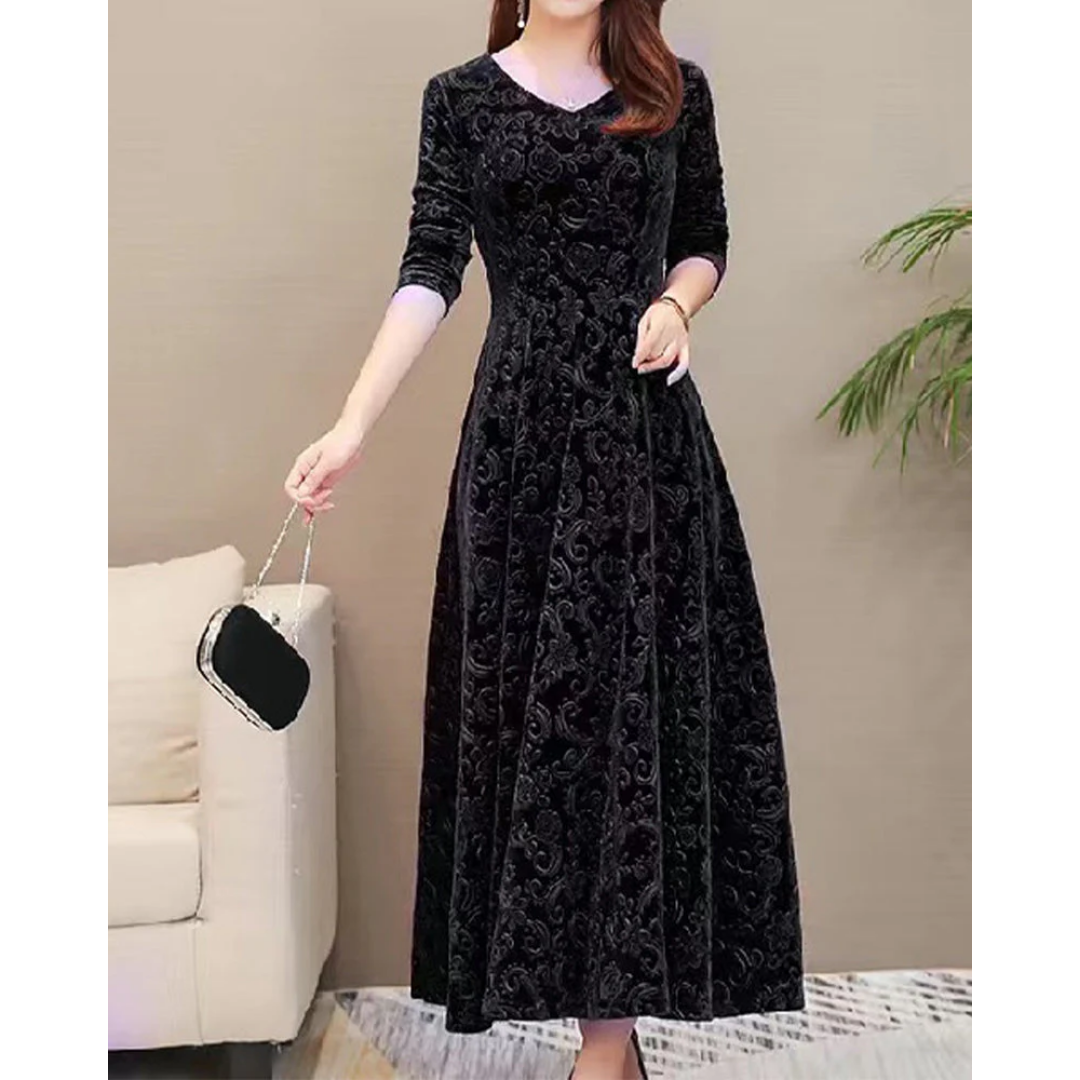 A Line Long Sleeve Elegant Cocktail Party Dresses | Maxi