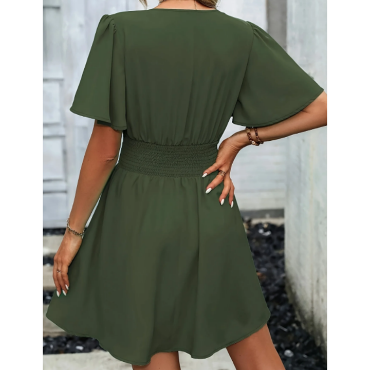 Robe D'été Enveloppante à Col En V Pour Femmes | Mini