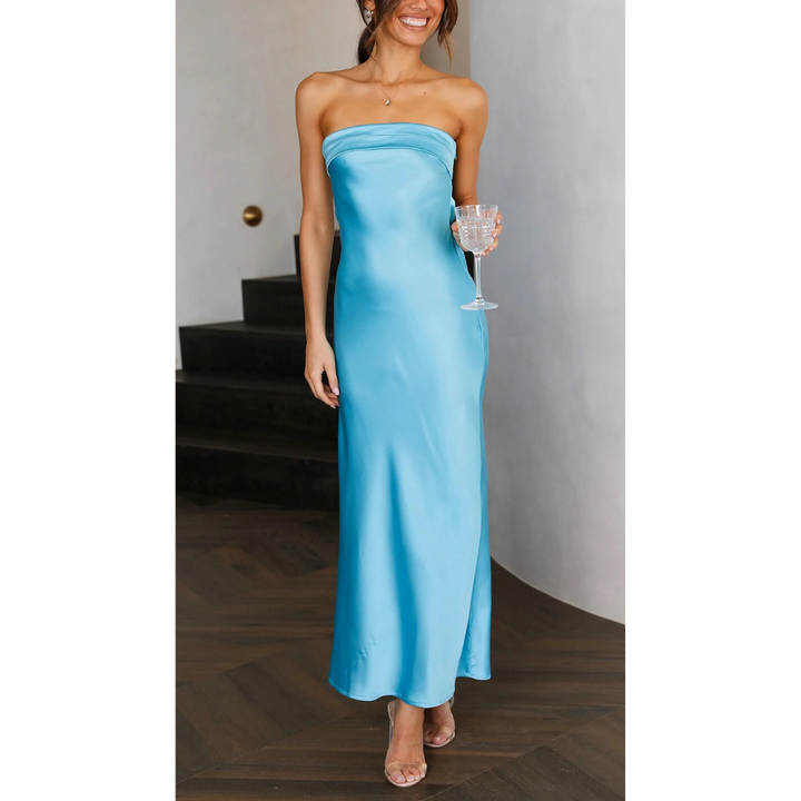 Robe D'invité De Mariage Sans Bretelles Pour Femmes | Maxi