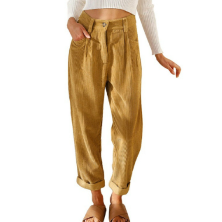 Pantalon en Velours Côtelé Souple Pour Femmes | Stylish