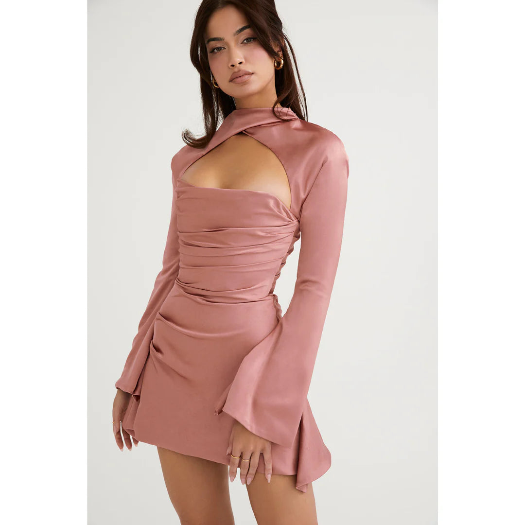 Manches Longues Robe À Découper Pour Femmes | Mini