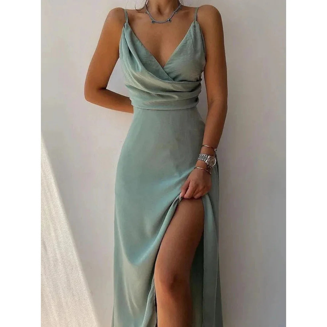 Frauen Maxi Fente Offene Robe | Blumen