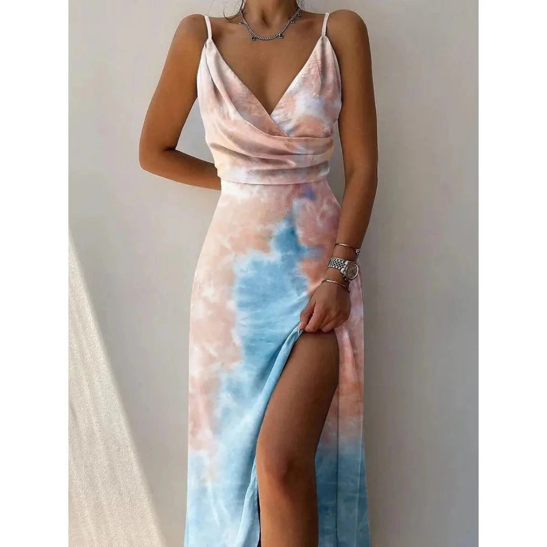 Frauen Maxi Fente Offene Robe | Blumen