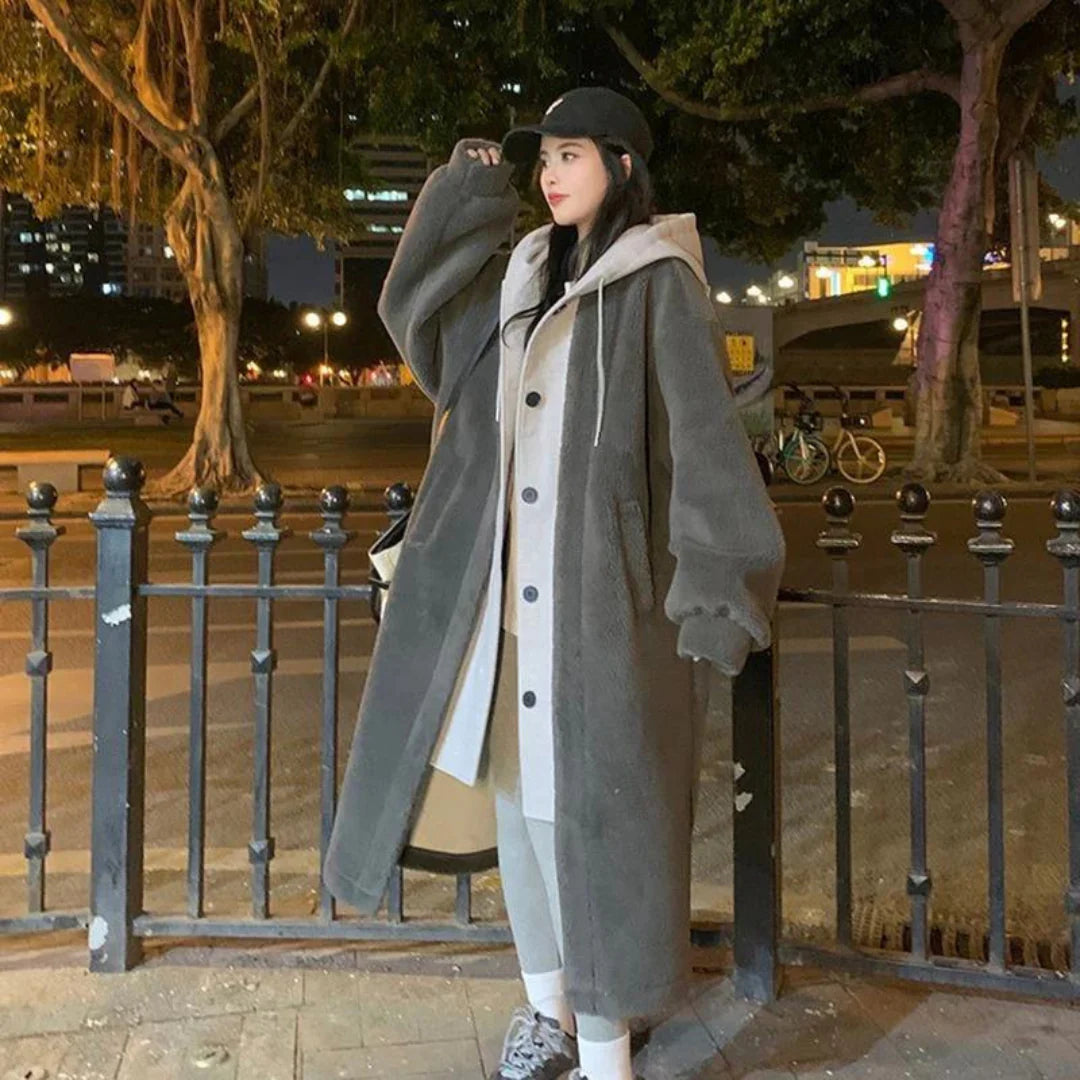 Femmes Veste Longue À Capuche Chaude | Hiver