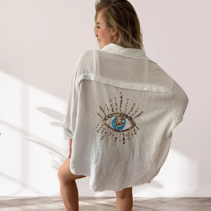 Chemise Surdimensionnée Boutonnée Pour Femmes | Coupe Ample