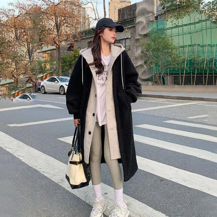 Femmes Veste Longue À Capuche Chaude | Hiver