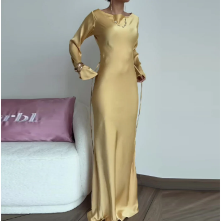 Abito da sera a maniche lunghe per donna | Maxi