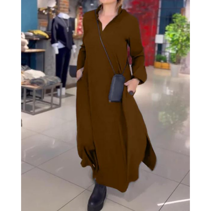 Clarissa | Robe Longue Fendue Pour Femmes | Décontracté