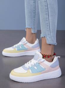 Desiree | Baskets élégantes et confortables pour femmes | Blanc Bleu