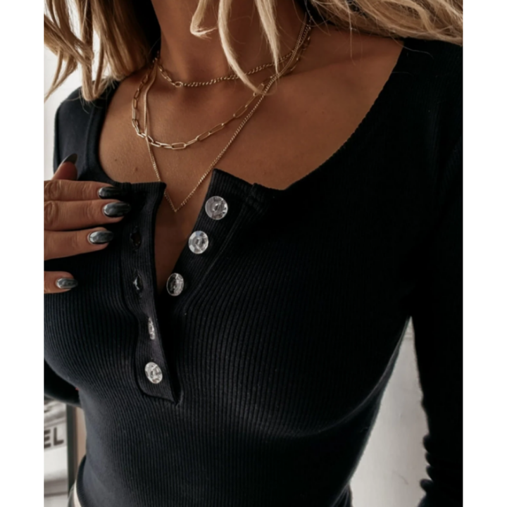 Casual Fitted Top For Women | Long sleeves