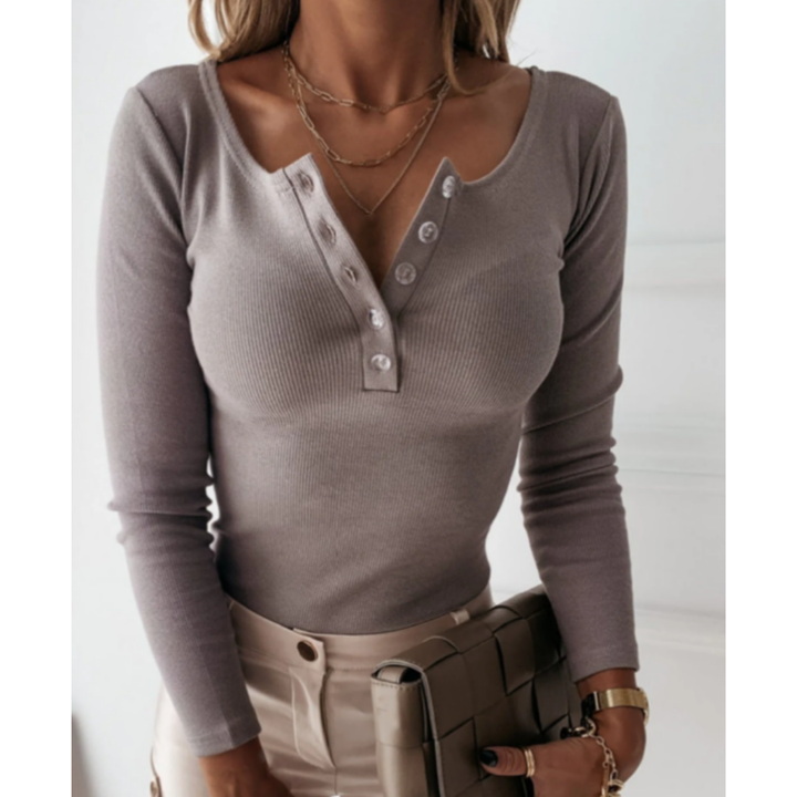 Casual Fitted Top For Women | Long sleeves
