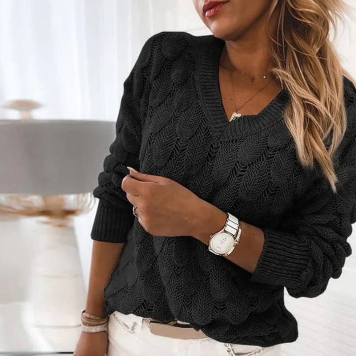 Pull Chaud En Tricot Pour Femmes | Col En V