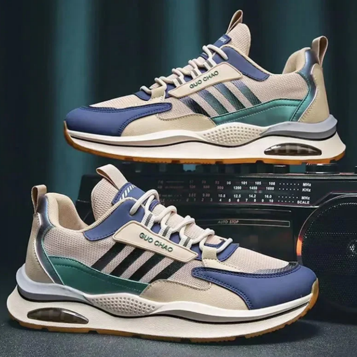 Elegant Lace-Up Shoes For Men With Cushioned Sole | Running