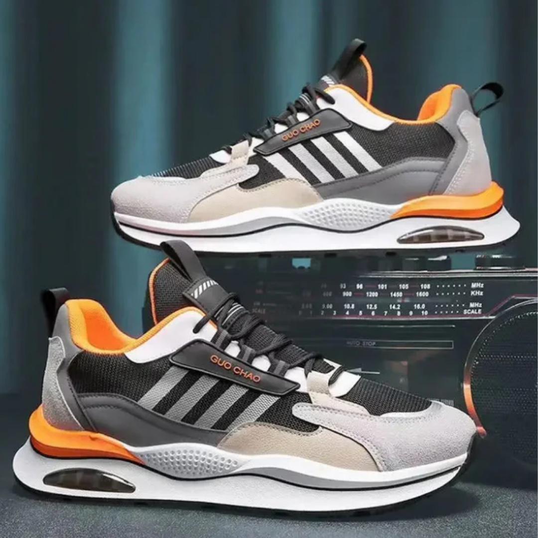Elegant Lace-Up Shoes For Men With Cushioned Sole | Running