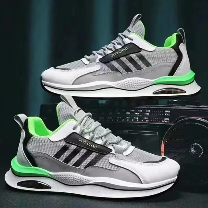 Elegant Lace-Up Shoes For Men With Cushioned Sole | Running