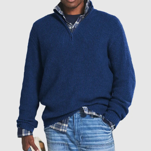 Maglione Invernale A Maniche Lunghe A Costine Per Uomo | Caldo