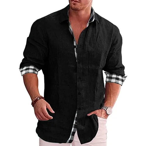 Casual Long Sleeve Summer Shirt for Men | Plaid