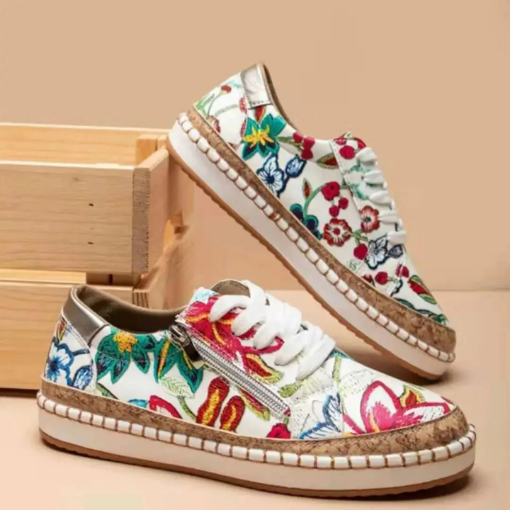 Baskets À Imprimé Floral Pour Femmes | À Lacets
