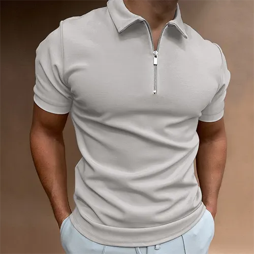 Polo Décontracté D'été Pour Hommes | Fermeture Éclair