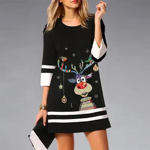 Vestito di Natale caldo per donne | Mini