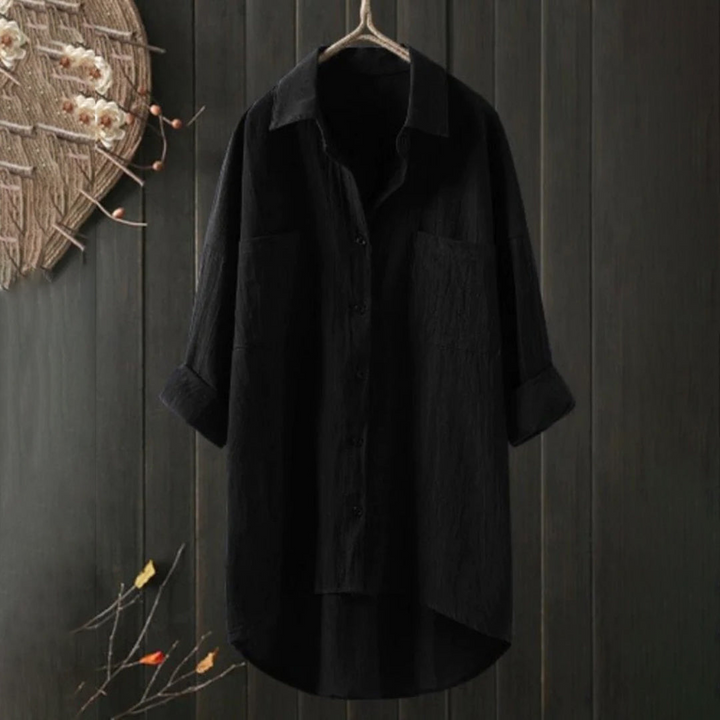 Chemise Longue Et Surdimensionnée À Boutons Pour Femmes | Décontractée