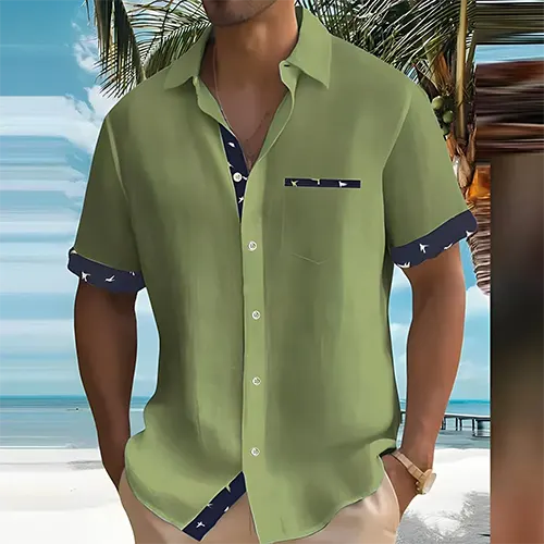 Chemise D'été À Manches Courtes Pour Hommes | Respirante