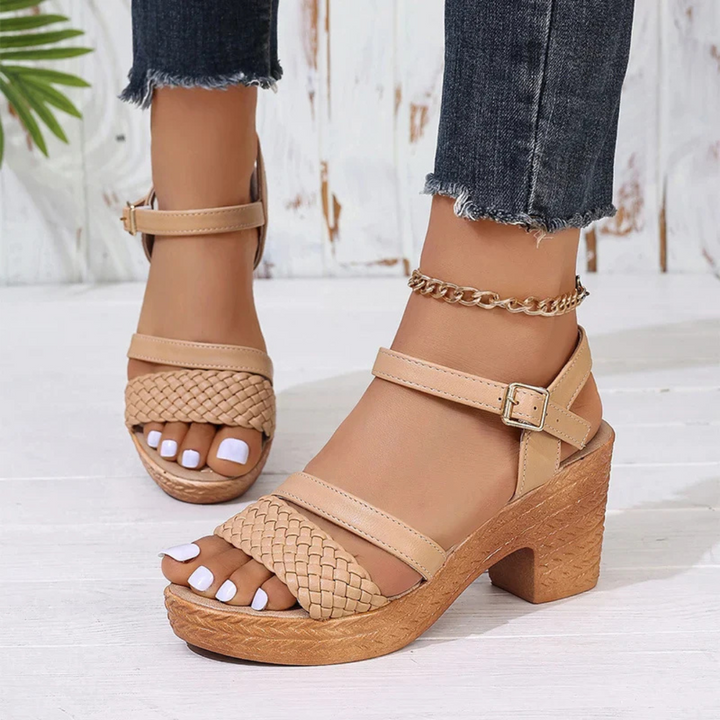 Sandales Compensées Femme À Brides | Talons Plateforme