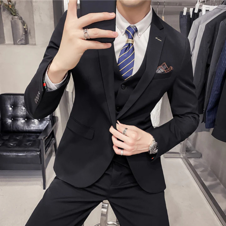 Costume Trois Pièces Classique Invités Au Mariage  Pour Hommes | Confortable
