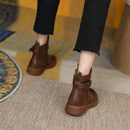 Bottes De Cheville Décontractées Pour Femmes | Boucle