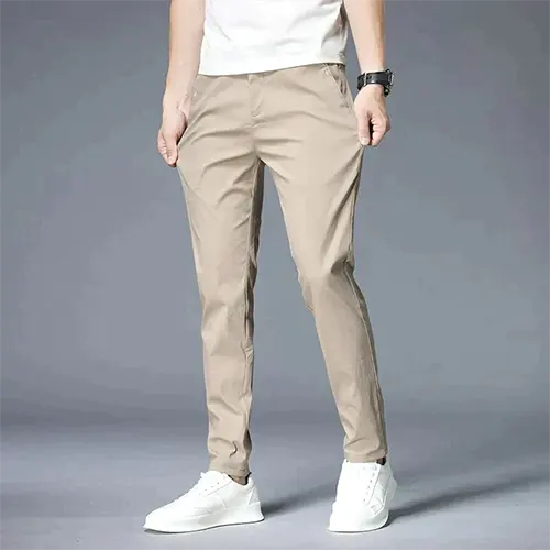 Casual Straight Cut Pants for Men | High waist
