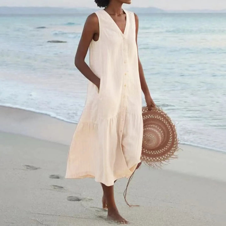 Lena | Robe à col en V pour femmes
