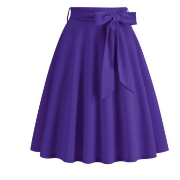 Femmes Jupe Mi-longue Taille Haute | Nœud Papillon