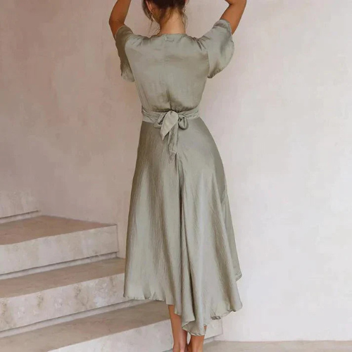 Robe Élégante À Décolleté Plongeant En V Pour Femme | Midi