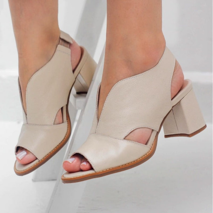 Sandales À Talons Peep Toe Pour Femmes | Été