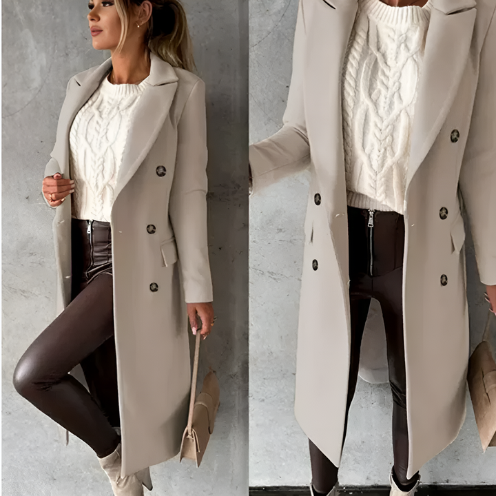 Long Winter Trench Coat for Women | Light