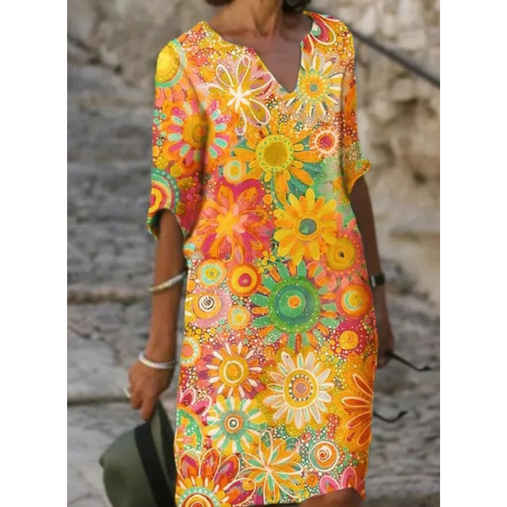 Superbe Robe D'été à Fleurs Pour Femmes | Midi