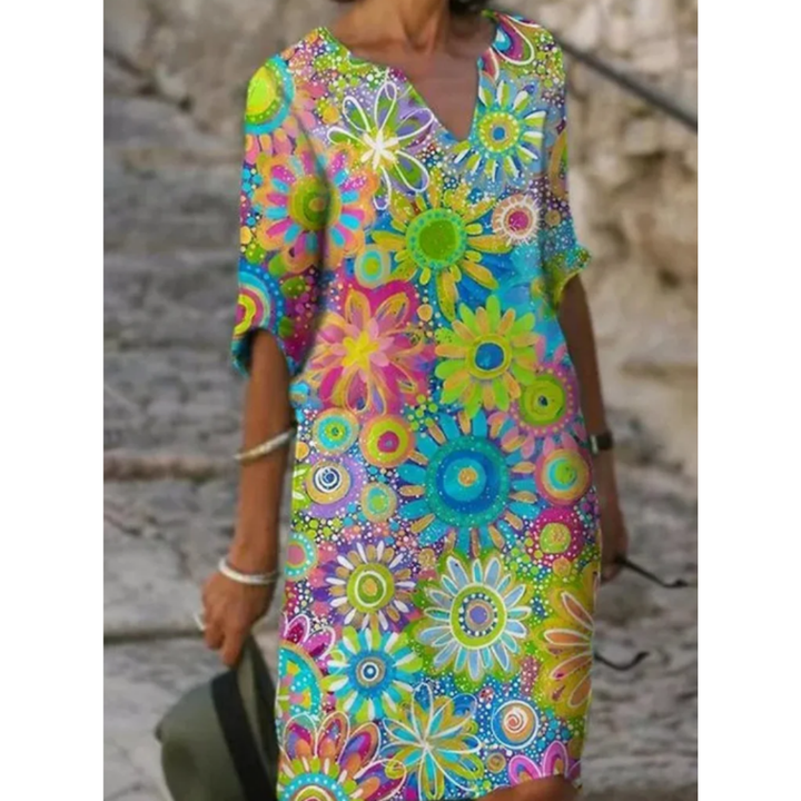 Superbe Robe D'été à Fleurs Pour Femmes | Midi