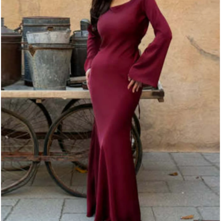 Abito da sera a maniche lunghe per donna | Maxi