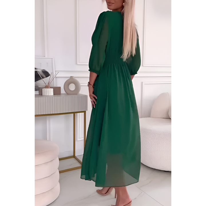 Vestito estivo elegante con maniche a tre quarti per donna | Midi