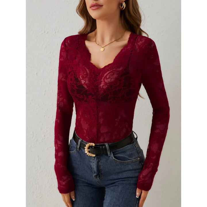 Femme Elégante Haut Fleuri | Col V