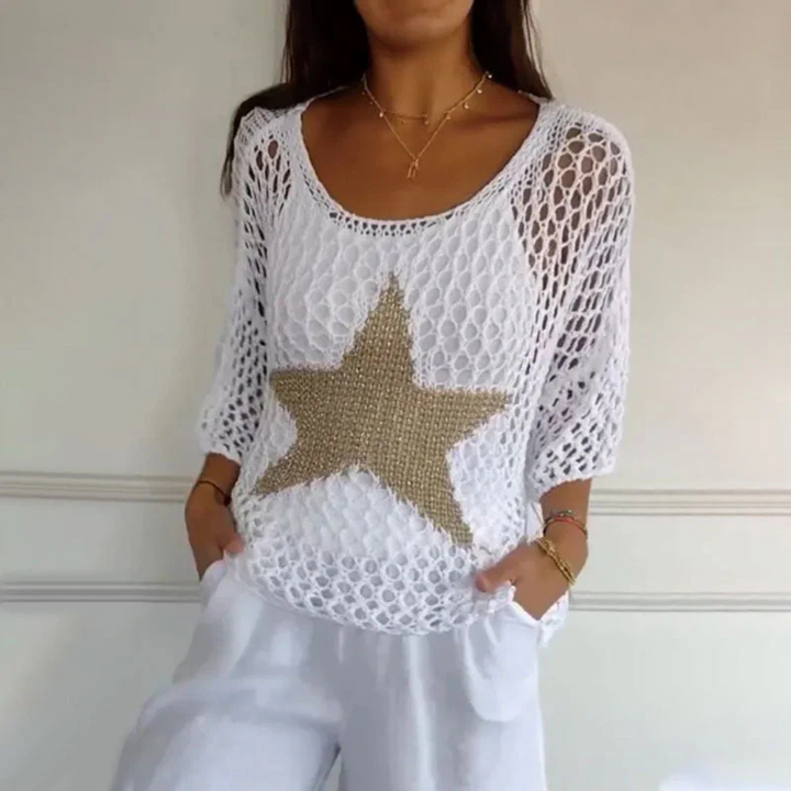 Haut À Col Rond En Tricot Pour Femmes | Stylisé