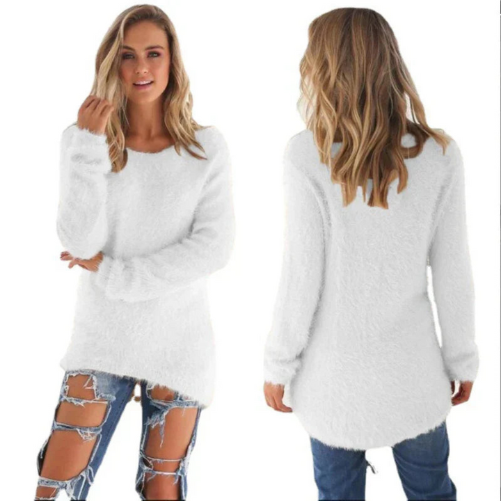 Eshaal | Damen Slim Fit Rundhals Pullover Warm | Lange Ärmel