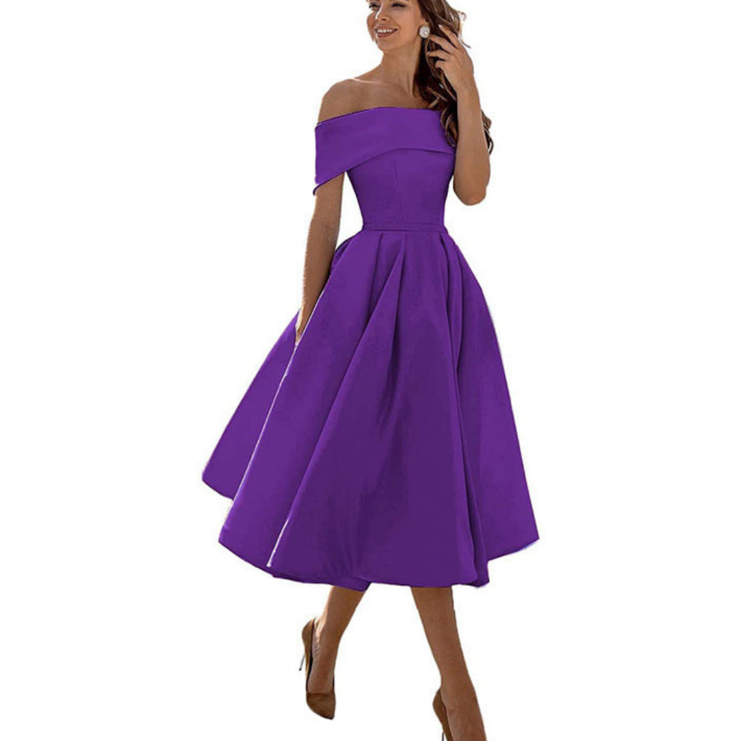 Robe Femme Plissée Sans Bretelles | Midi