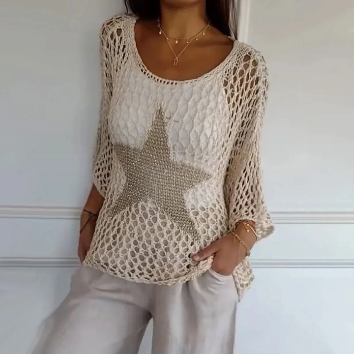 Haut À Col Rond En Tricot Pour Femmes | Stylisé