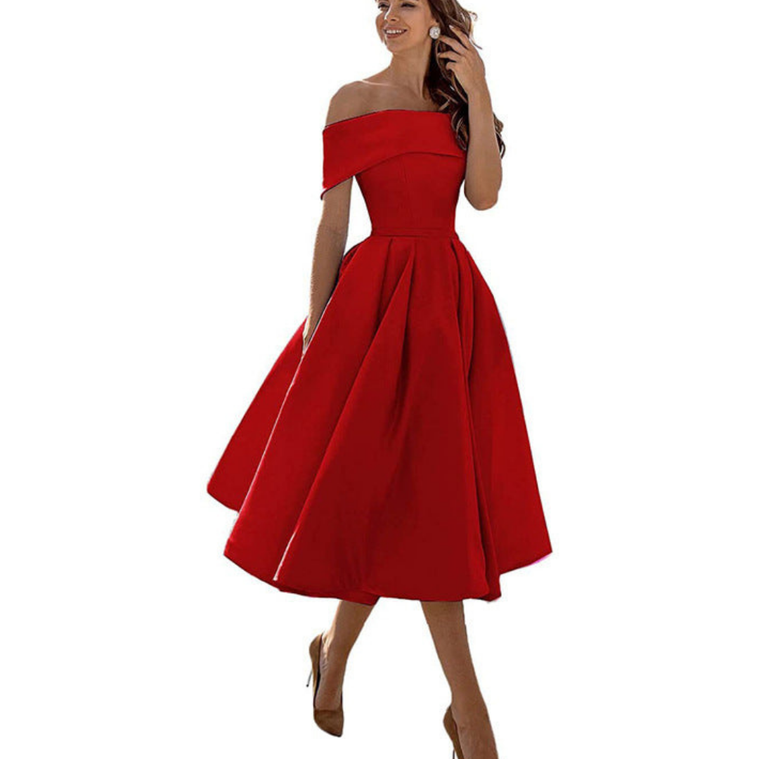 Robe Femme Plissée Sans Bretelles | Midi