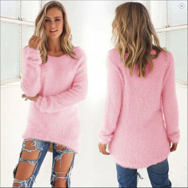 Eshaal | Damen Slim Fit Rundhals Pullover Warm | Lange Ärmel