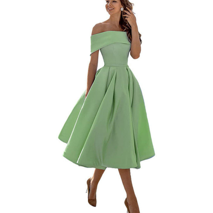 Robe Femme Plissée Sans Bretelles | Midi