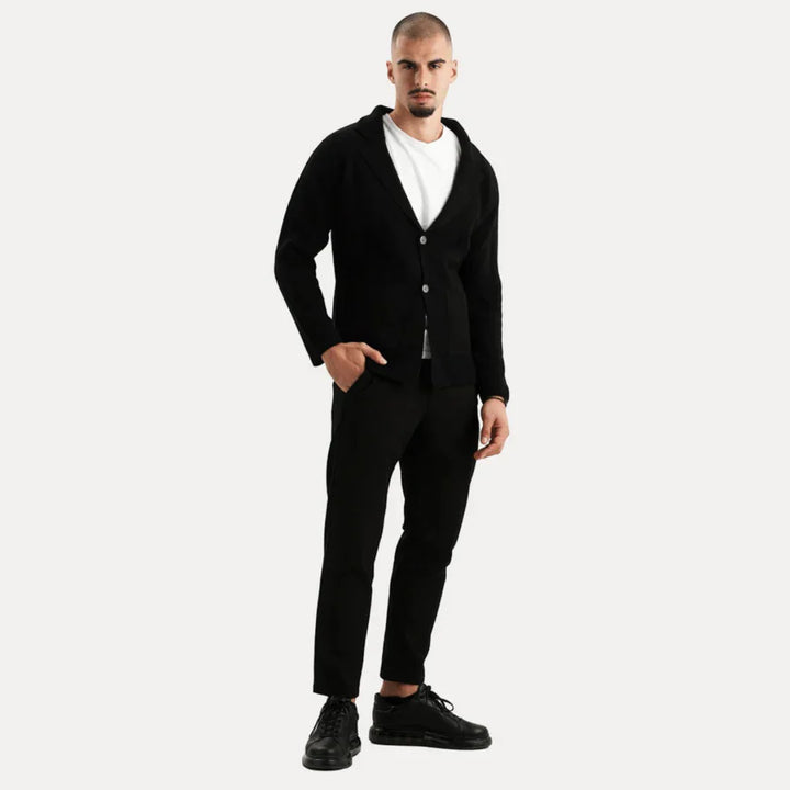 Herren Winter Warm Langarm Cardigan | Stricken